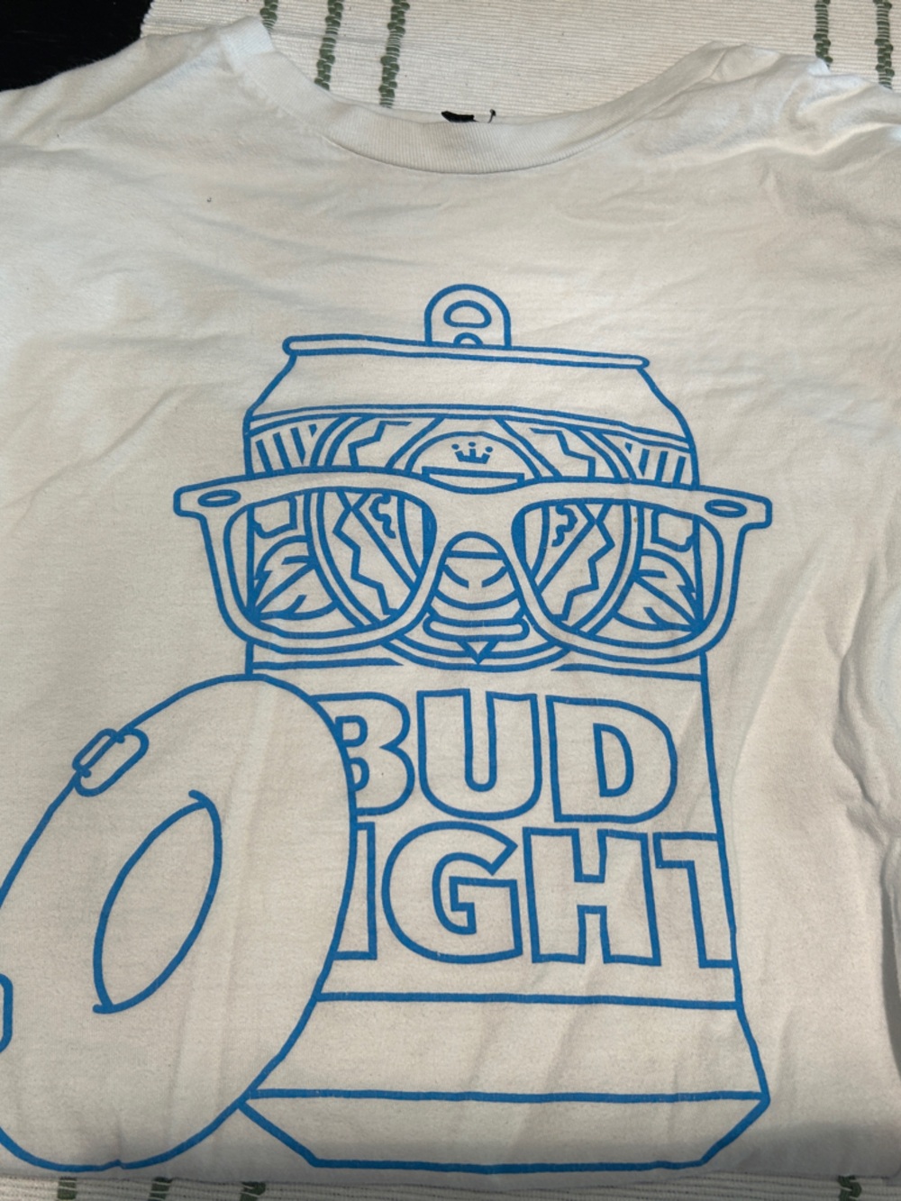 Limited Edition print- Bud Light White Short Sleeve Graphic Tee